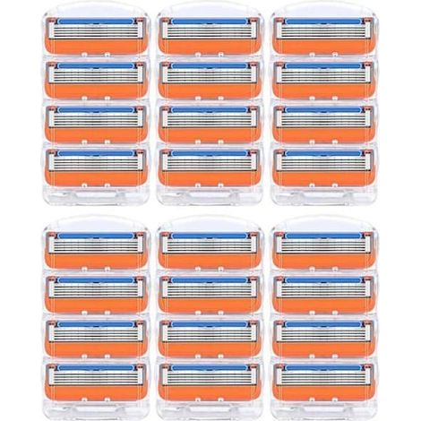 24 Ersatzklingen für Fusion 5 Rasierer, Herrenrasierer - Neue orange Version, 24er-Packung. (1/5)