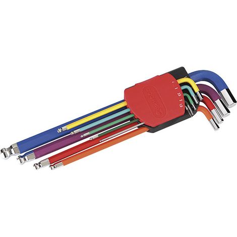 JEU DE CLÉS COULEURS HEX RED 9PCS