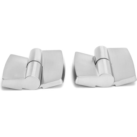2 charnières à gravité en alliage d'aluminium pour portes et meubles, 8,5 x 8 cm, côté gauche