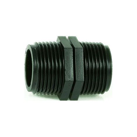 Irrigazione - Nipplo Filettato In Polipropilene Pn10 1'1/2 X 1'1/2 Cf. 20 Pz