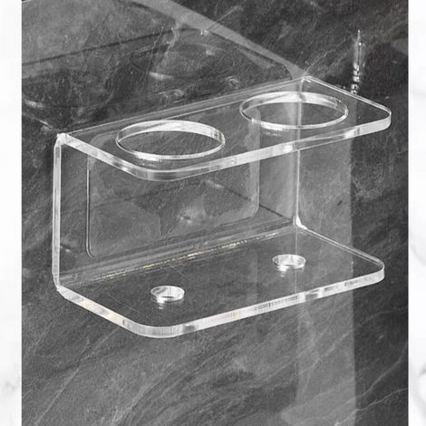 Porte-brosses à dents transparent pour salle de bain, 105,55,7 cm, support de rangement mural en acrylique, sans perçage. (1/5)