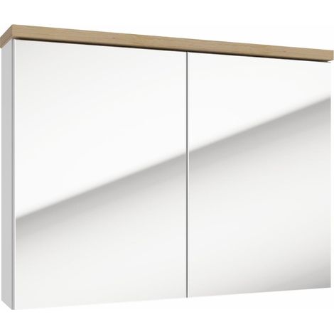 Naturel Stilla Spiegelschrank 80x60 cm weiß (STILLAE08001)