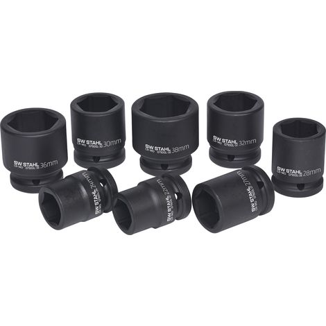 SW-Stahl 07900L Krafteinsätze 3/4 Zoll, 8-TLG. 22-38 mm