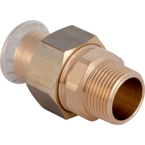 Raccord de transition en cuivre Mapress avec filetage mâle d22 mm x R1", raccord de transition