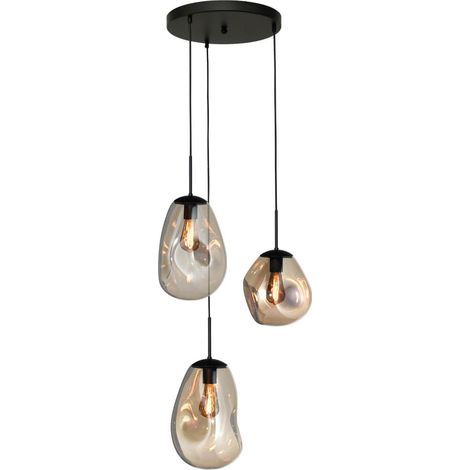 Pendant hanging lamp Lava 3x gold glass - 2762-05-35-3-02-001
