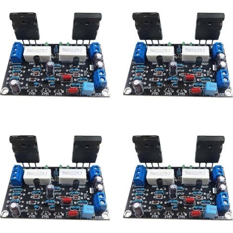 Carte d'amplificateur audio mono Hi-Fi 4 x 100 W (2SC5200 + 2SA1943) avec double sortie haut-parleur DC 35 V pour projets de home cinéma DIY (1/4)