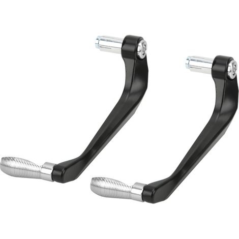 Set aus 2 Motorradhebeln aus Aluminiumlegierung, Lenkerprotektoren für Bremse und Kupplung, silberfarben, kompatibel mit ATVs und Mopeds (1/5)
