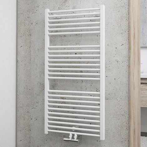 [NEUWERTIG] Schulte Designheizkörper Turbo mit Mittelanschluss, Farbe: Alpinweiß, Größe: 60 x 113,5 cm, 600 Watt