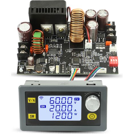 Écran LCD, courant continu réglable, tension stabilisée, alimentation constante et Module abaisseur 20A 1200W (1/5)