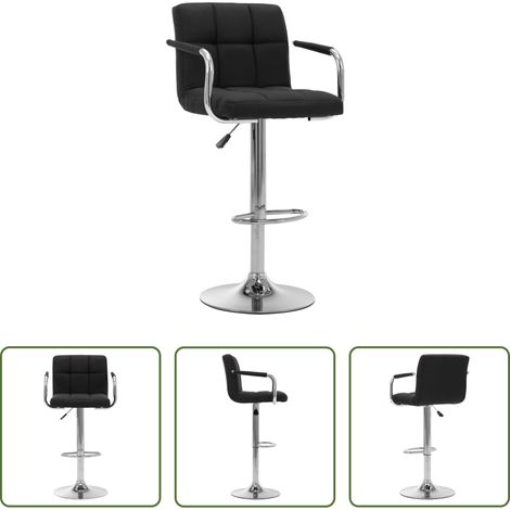 Chaise de bar en tissu -  Chaise de bar Noir Tissu (1/5)
