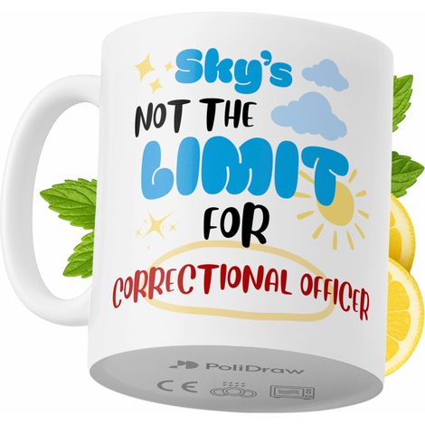 Tazza per agente penitenziario, divertente e umoristica, ideale per caffè e tè, con grafica e testo divertenti. Perfetta per compleanni, onomastici e festività. Tazza premium per occasioni speciali, p (1/5)