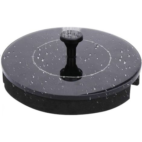 Solarwasserpumpe, Vogeltränke für den Garten, LED-Beleuchtung, schwimmende Landschaftsgestaltung, kleiner Springbrunnen (7V/1,4W) (1/5)