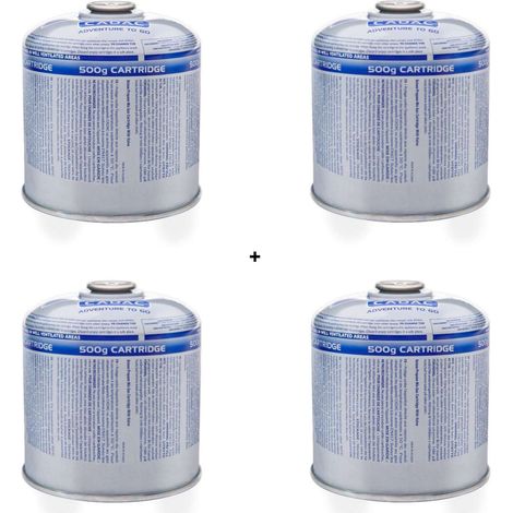 Cadac Gascartridge 4er Vorteils-Set Gaskartusche Button/Propan 500g EN417 CA500-N (1/2)