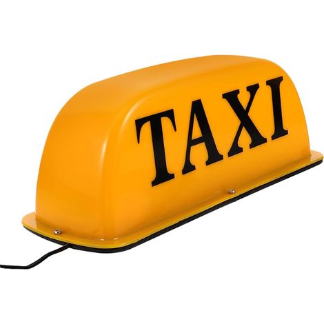Lampe Magnétique pour Taxi 12v en Plastique Jaune, Haute (1/5)
