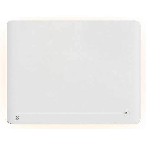 Radiateur électrique lumineux fixe à inertie sèche céramique 1000W, éclairage LED et détecteur de présence BESTHERM STELLINA horizontal blanc (1/5)