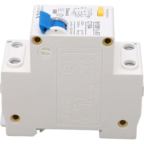 Interrupteur de protection contre les fuites de courant de type A, disjoncteur différentiel unipolaire N 30 mA, 16 A, 230 V (1/5)
