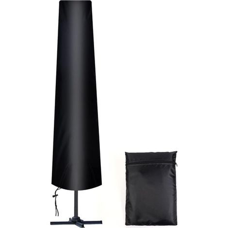 Telo di copertura dritto per ombrellone Ø 300 cm, in tessuto Oxford 210D, con custodia, resistente alle intemperie, ai raggi UV e alla neve. (1/3)