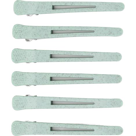 6pcs pinces bec de canard professionnelles pour coiffure, section de cheveux portable pour femmes et filles, vert (1/5)