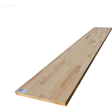 Tablette Frêne bois massif, L.200 x l.60 cm, Ep.18 mm (1/5)