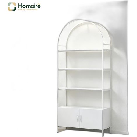 Meuble de rangement avec tiroirs, blanc, en décor bois 80 x 30 x 187 cm HOMAIRE (1/5)