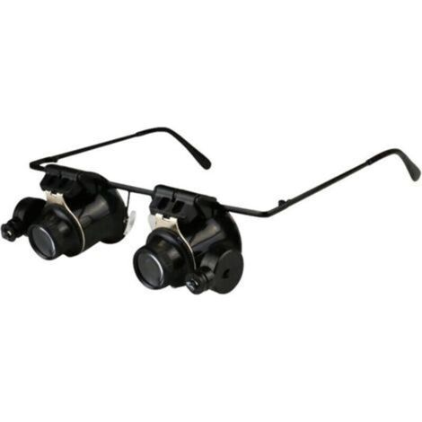 Loupe grossissante 20x avec éclairage LED et pile, lunettes professionnelles pour la réparation de montres et la lecture de journaux, haute définition (1/4)
