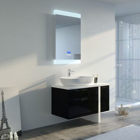 Meuble de salle de bain SCARLINO 1000 Noir (1/5)