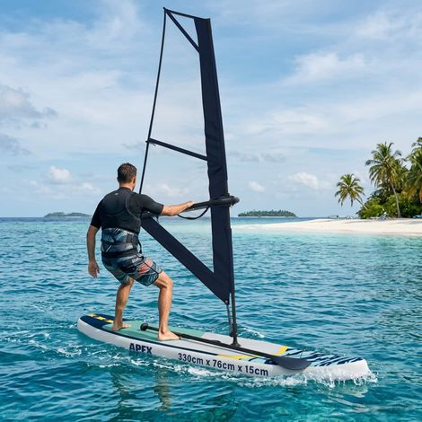 Teenpull – Aufblasbares SUP-Board mit Segel APEX 330 x 76 x 15 cm Blau für (1/5)