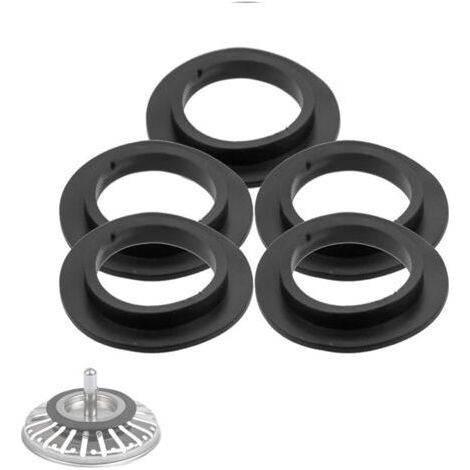 Set mit 5 Dichtungsringen für Badewannenabflüsse, Waschbecken, Badezimmerwaschbecken, Lippendichtung, Gummidichtung für Siebkorb (1/4)