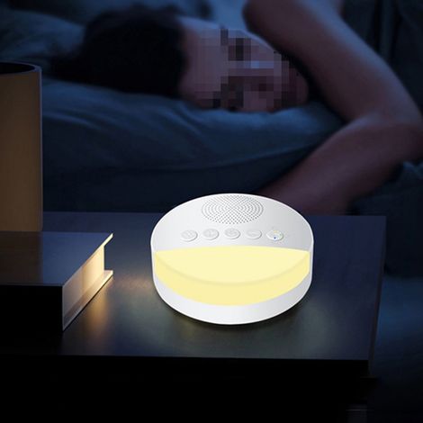 Instrument de sommeil à bruit blanc portable, veilleuse pour bébé, rechargeable par USB, aide à la respiration et au sommeil, avec bruit blanc. (1/5)