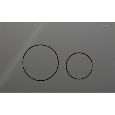 Geberit Sigma40 Betätigungsplatte, rund, 2-Mengen-Spülung Platte, Taste Lava, Glas glänzend (1/5)
