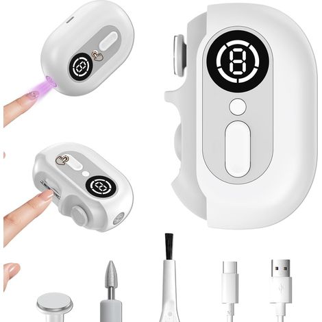 Électrique ongles tondeuse pour Senior et bébé - 4in1, 2 vitesses, couverture magnétique, ongles débris de stockage, USB rechargeable, sécurité électrique ongles tondeuse (1/5)