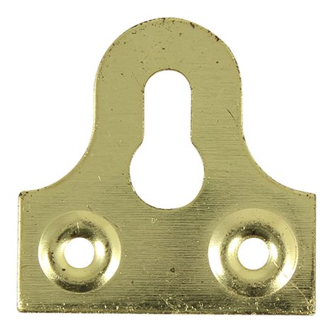 TIMCO Mirror Plates Slotted Electro Brass - 32mm