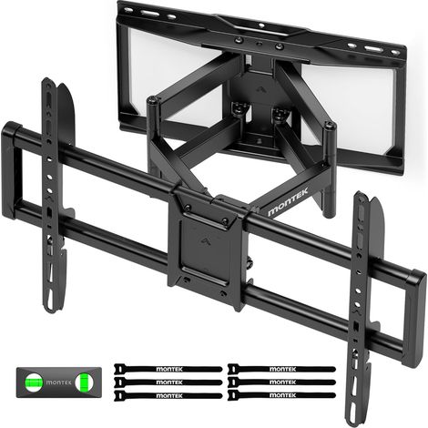Support Mural TV pour écrans 37-90 Pouces Jusqu'à 75kg Fixation Murale TV avec Double Bras Orientable et Inclinable Support Television Mouvement Complet Max VESA 600x400mm (1/5)