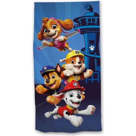 Serviette de plage Pat'Patrouille : Chase, Marcus, Stella et Ruben 70x140 cm (1/4)