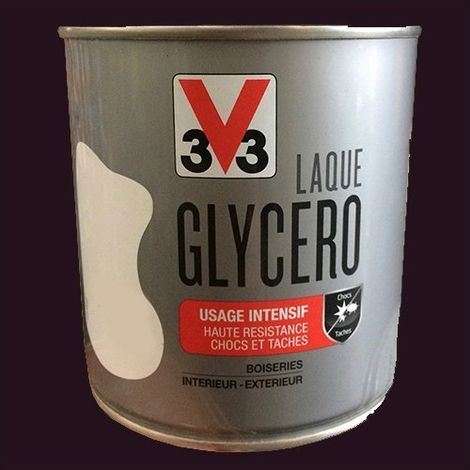 V33 Laque Glycéro Satin Chocolat n°22 0,5 L (1/2)