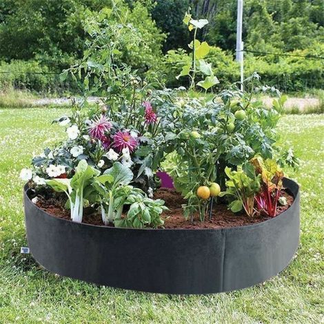 Jardinière Surélevée - Sac de Plantation en Tissu Feutré Respirant - Pour Légumes Herbes Aromatiques Intérieur Extérieur - 80 x 30 cm - 1 Pièce (1/3)