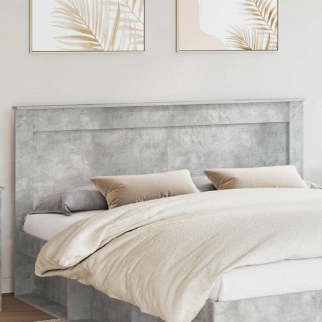 Kopfteil mit Kopfteil Beton Grau 180 cm Holzwerkstoff