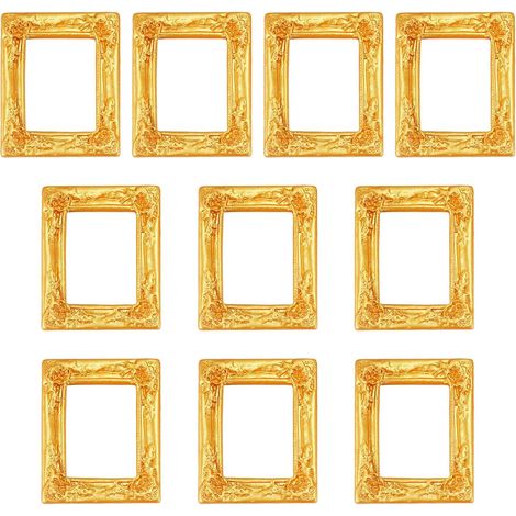 Mini-Goldrahmen, 10 Stück Vintage-Fotorahmen aus barockem Harz für DIY-Fotodekoration, Partys, Hochzeiten und Zuhause.