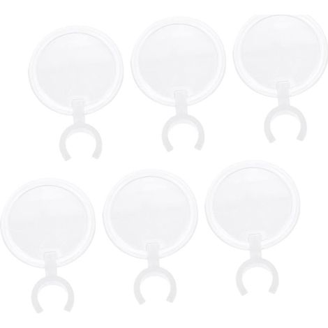Juego de 6 pinzas de aumento ligeras de plástico blanco con lentes acrílicas de claridad superior para bolígrafos de pintura de diamantes, para proyectos de bricolaje en casa. (1/5)