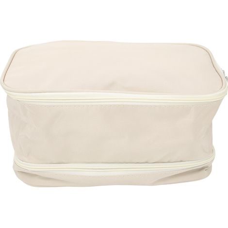 Pochette de rangement pour sous-vêtements, pochette pliable pour soutien-gorge, imperméable, organisateur de voyage pour chaussettes et articles de toilette, beige (1/5)