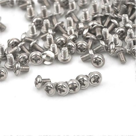100 vis M3 x 5 mm (5 mm) pour boîtier PC, disque dur, alimentation, lecteur de disquettes, lecteur DVD-ROM et carte mère. Vis hexagonales de précision 6/32 mm. (1/5)