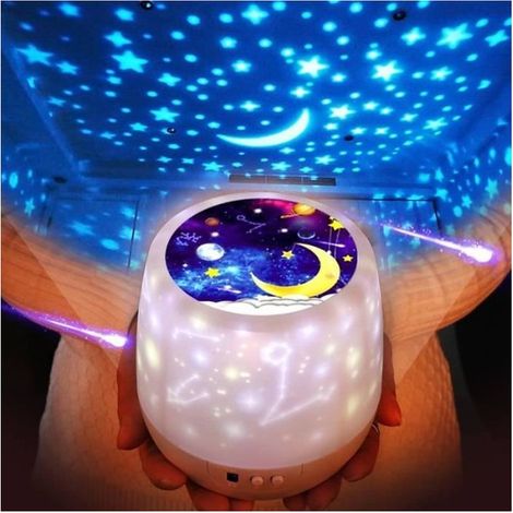 Veilleuse Enfants Projecteur Etoiles - Lampe de Projection LED Multicolore - Cadeau Décoration (1/4)