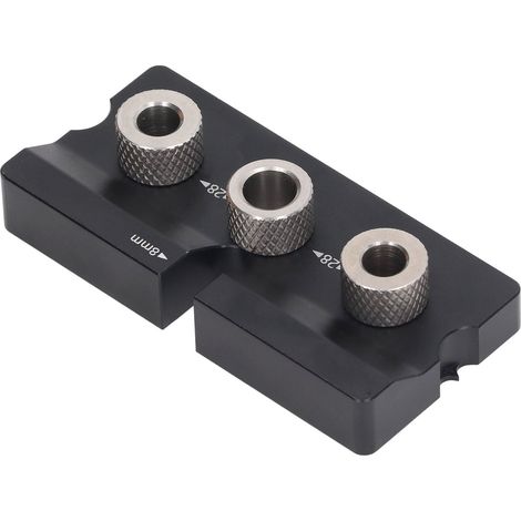 Gabarit de perçage 2 en 1 pour chevilles bois 8mm et 10mm, outil de guidage précis pour menuiserie et bricolage. (1/5)