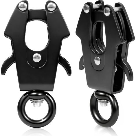 Lot de 2 mousquetons grenouille, boucle de laisse robuste pour chien, mousqueton grenouille tactique à verrouillage/déverrouillage rapide, boucle de rechange pour laisse de chien (1/5)