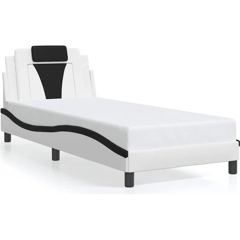 Maison Exclusive - Giroletto Viana senza Materasso Nero e Bianco 90x190 cm in Similpelle (1/5)