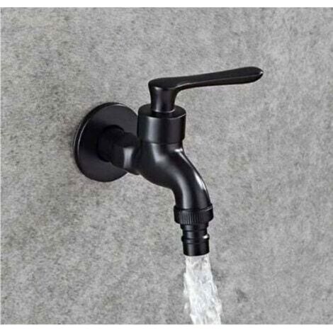 Robinet de jardin extérieur robinet d'eau froide vintage avec interface de commande unique (sorties 1/2 pouce - entrées 1/2 pou (1/4)