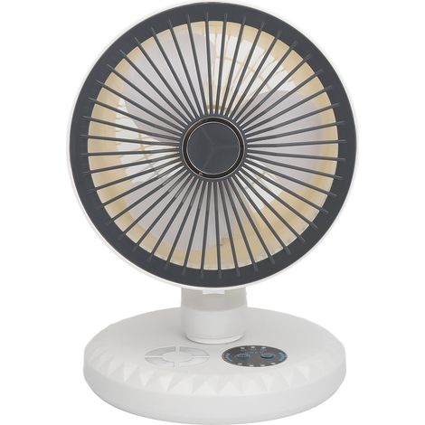Petit ventilateur de bureau USB silencieux et puissant, 3 vitesses, circulation d'air réglable, idéal pour le bureau, la maison et les voyages (blanc). (1/5)