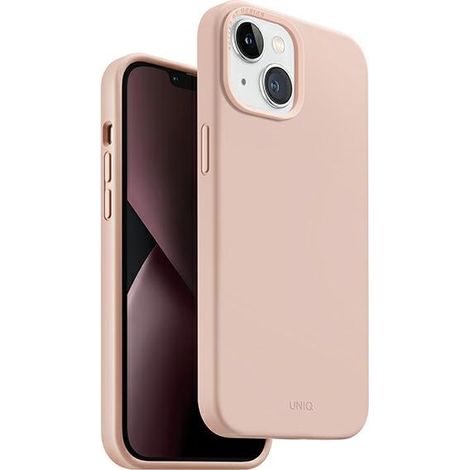Étui de chargement Magclick Uniq Lino Hue pour iPhone 14 Plus / 15 Plus 6,7 pouces, rose/rose poudré (1/5)