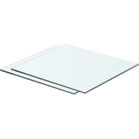 Regalböden 2 Stk. Glas Transparent 40x30 cm vidaXL