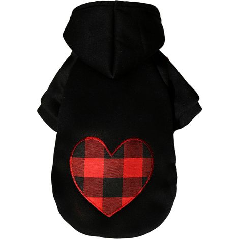 Manteau Chaud Pour Chien Avec Bonnet - Motif Plaid Et Empreintes - Vêtement D'hiver Confortable - Taille Unique (1/5)
